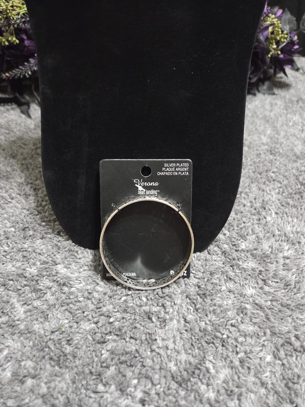 Verona Silver-Plated Round Bangle Bracelet - Classic Silver